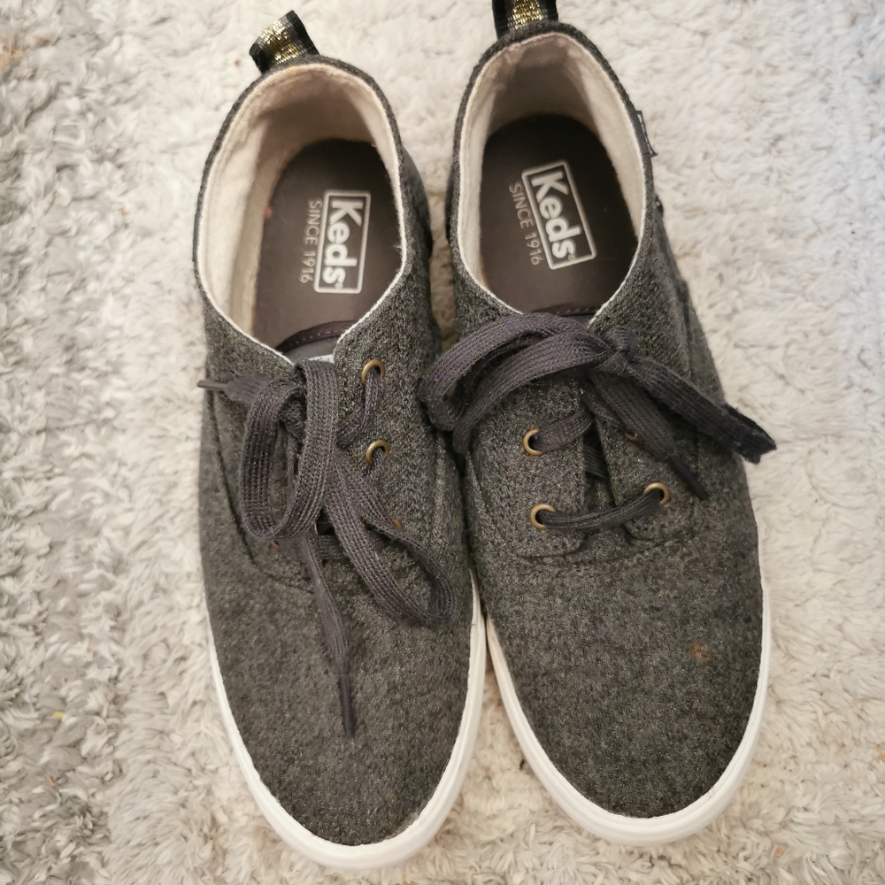 Keds heathered Grey wool running shoes